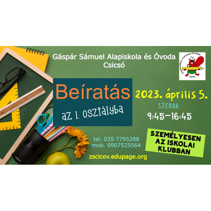 Beíratás az 1.osztályba