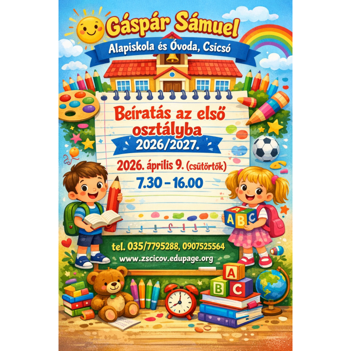 Menšia fotka pre článok Beíratás az első osztályba 2026/2027