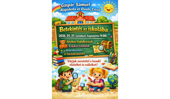 Fotka pre článok Betekintés az iskolába