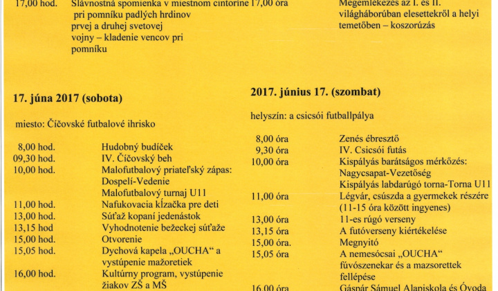 Aktualitások / XXII.Falunapi program