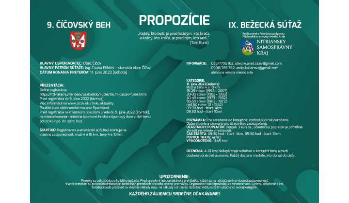 9.ČÍČOVSKÝ BEH