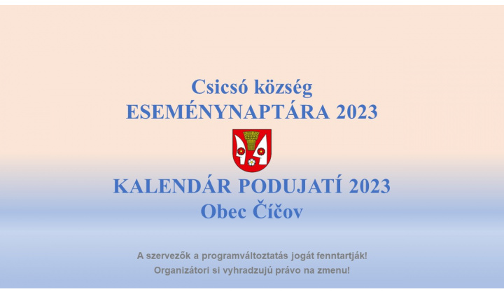 Eseménynaptár 2023