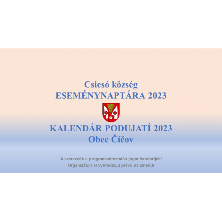 Eseménynaptár 2023