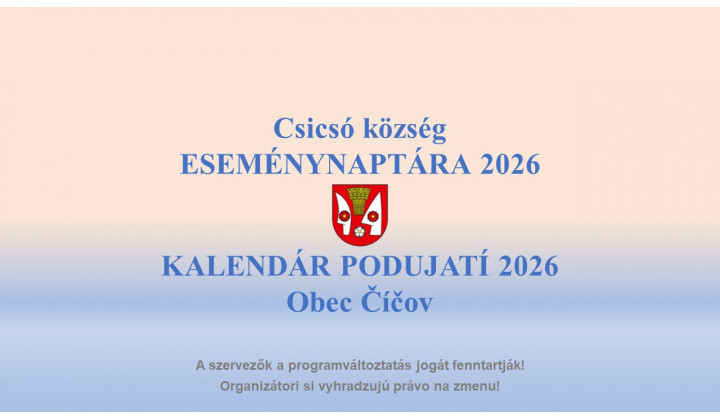 Fotka pre článok Kalendár podujatí 2026