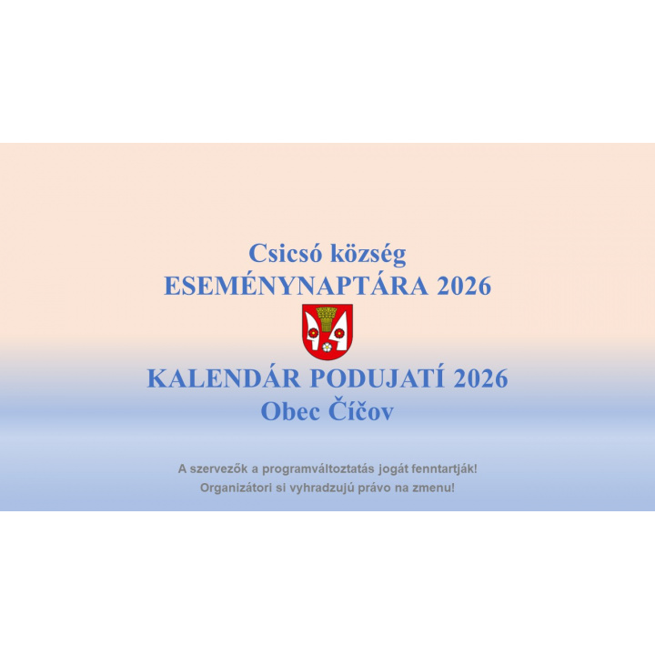 Menšia fotka pre článok Kalendár podujatí 2026