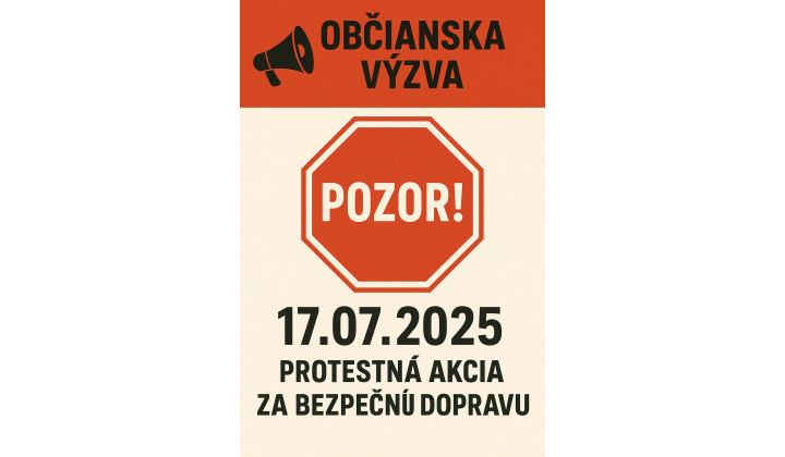 Fotka pre článok Výzva pre obyvateľov - Protestná akcia za bezpečnú dopravu